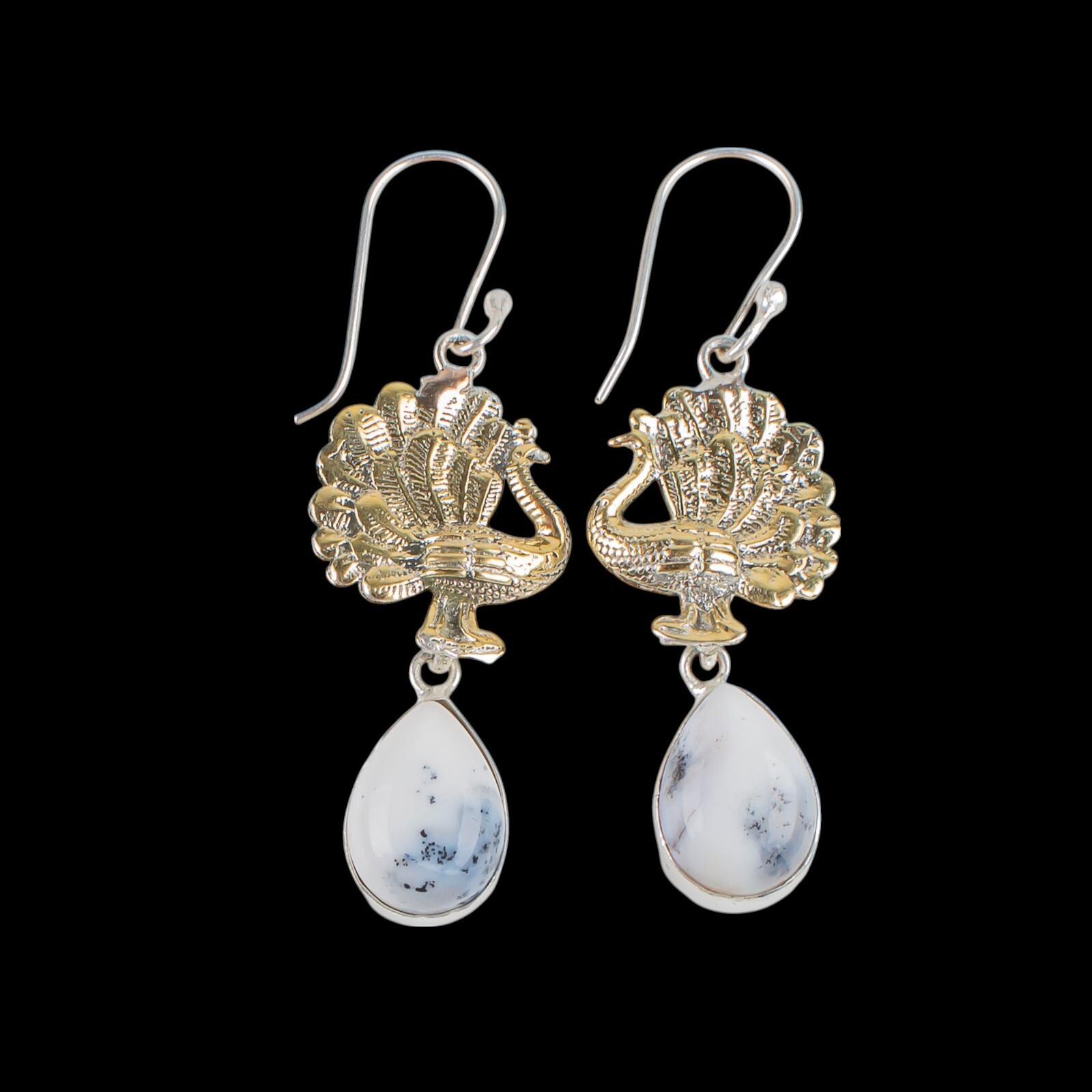 Rare Dendritic Opal Gemstone 925 Sterling Silver Jewelry Handmade Earrings 2.20 EE-44-21
Rare Dendritic Opal Gemstone 925 Sterling Silver Jewelry Handmade Earrings 2.20 EE-44-21