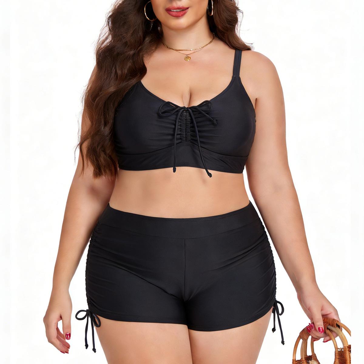 New Plus-Size Two-Piece Swimsuit — Women s Solid-Color, High-Waisted, Slimming Bikini Swimwear 0779 L чёрный
New Plus-Size Two-Piece Swimsuit — Women s Solid-Color, High-Waisted, Slimming Bikini Swimwear 0779 L чёрный