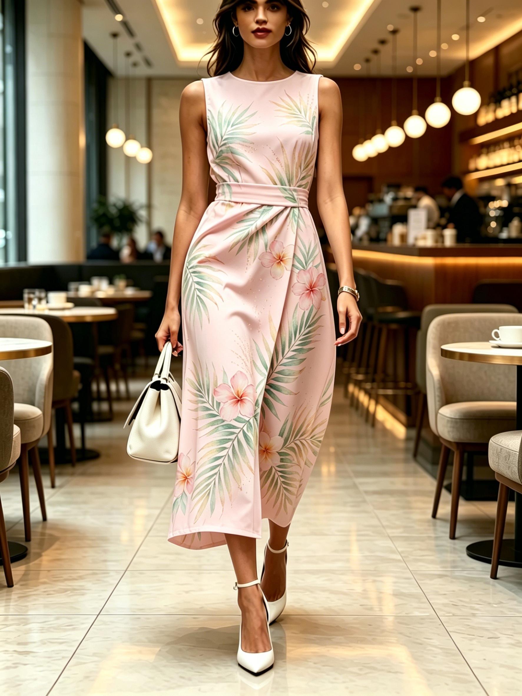 Round Neck Sleeveless Midi Dress Tropical Leaf Print Pink Color Womens Modern Elegant Casual Fashion Spring Summer Autumn Womens Clothing XXL
Round Neck Sleeveless Midi Dress Tropical Leaf Print Pink Color Womens Modern Elegant Casual Fashion Spring Summer Autumn Womens Clothing XXL