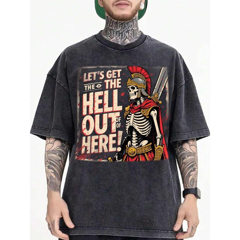 Men S Vintage Washed Black Skeleton Warrior Graphic T-Shirt - Oversized Loose Fit Tee , Soft Streetwear Top for Casual S
Men S Vintage Washed Black Skeleton Warrior Graphic T-Shirt - Oversized Loose Fit Tee , Soft Streetwear Top for Casual S