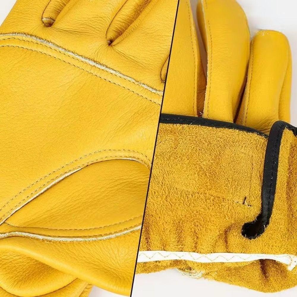 Leather Work Gloves Welding Security Gloves Utility Wear-resistant Gloves Driver White L
Leather Work Gloves Welding Security Gloves Utility Wear-resistant Gloves Driver White L