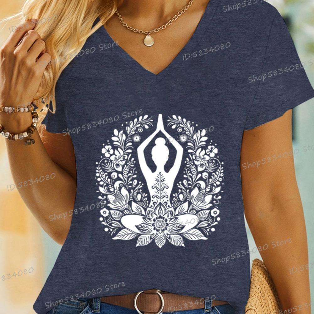 Women s Yoga Floral Shirt Design Graphic Short Sleeve Tee Casual Yoga Lover Gift V-neck Woman T-shirts Yoga Gifts Apparel Tops XL
Women s Yoga Floral Shirt Design Graphic Short Sleeve Tee Casual Yoga Lover Gift V-neck Woman T-shirts Yoga Gifts Apparel Tops XL