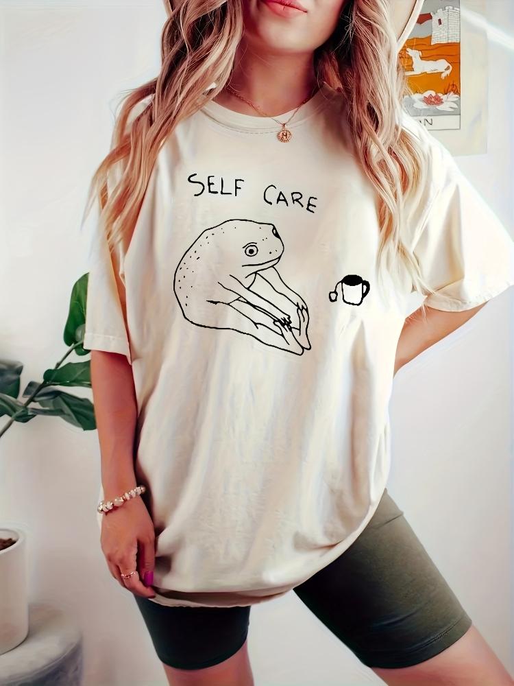 Self Care Funny Frog Graphic Tees Short Sleeve Loose Cotton Women White T shirts O Neck Casual Aesthetic Female Shirts Harajuku XL
Self Care Funny Frog Graphic Tees Short Sleeve Loose Cotton Women White T shirts O Neck Casual Aesthetic Female Shirts Harajuku XL