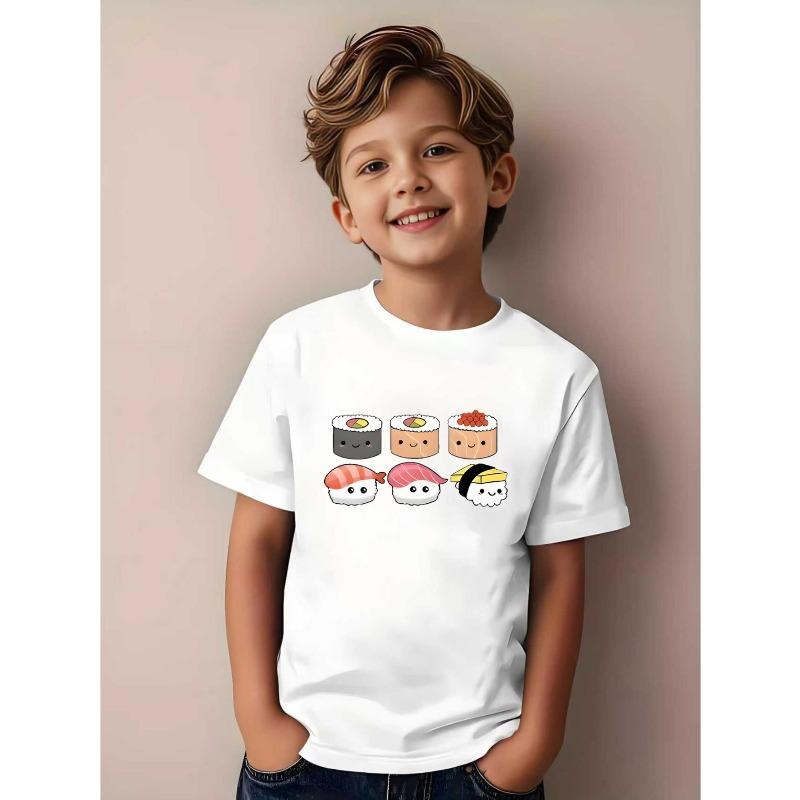 European sizes Sushi Boy T-Shirt - Vibrant Red Casual Summer Tee with Fun Sushi Print, Medium Stretch Crewneck for Casual Attire 164cm
European sizes Sushi Boy T-Shirt - Vibrant Red Casual Summer Tee with Fun Sushi Print, Medium Stretch Crewneck for Casual Attire 164cm