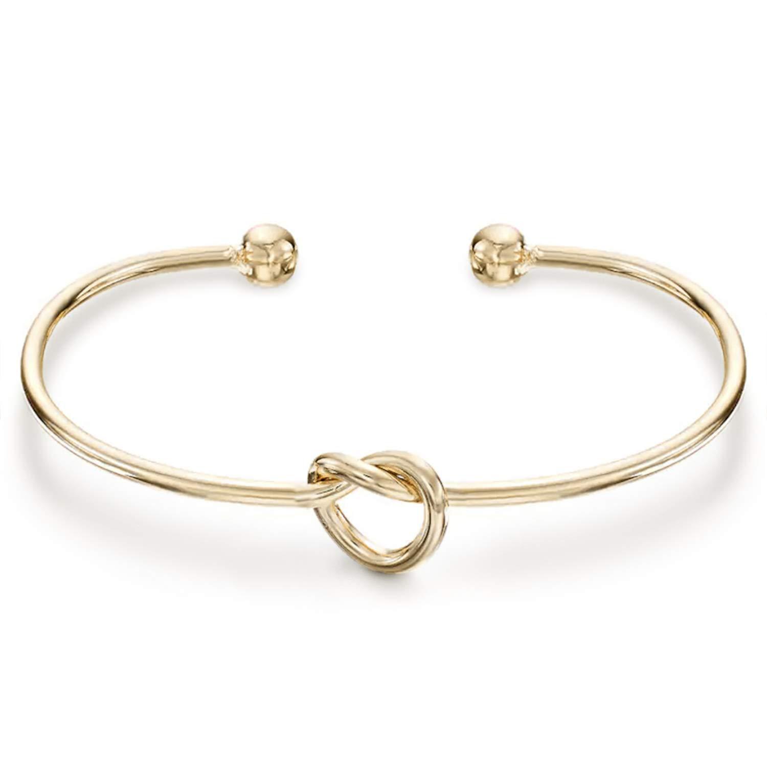 Twisted Flower Heart Knot Cuff Bangle Bracelet in Stainless Steel Steel
Twisted Flower Heart Knot Cuff Bangle Bracelet in Stainless Steel Steel