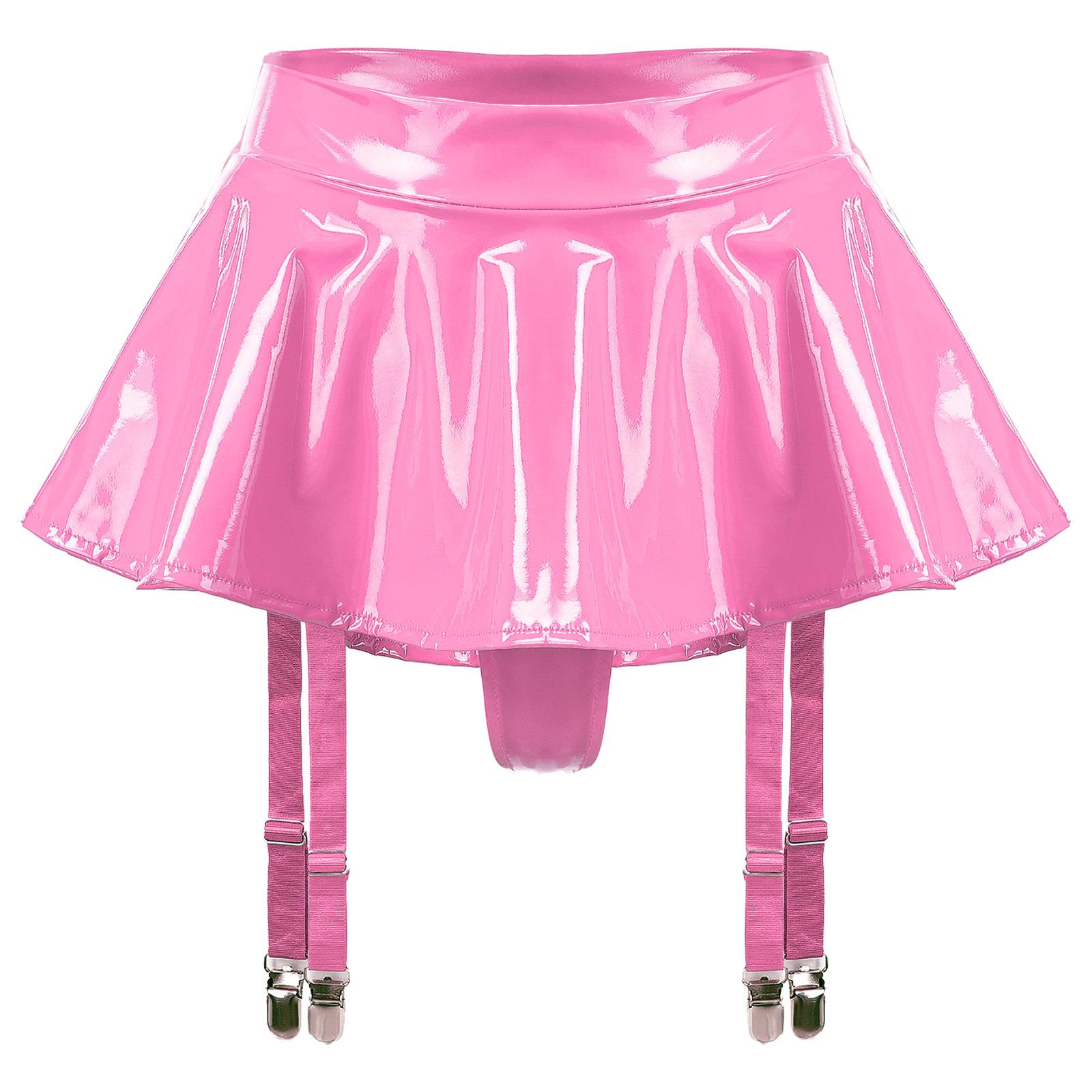 Жіноча спідниця з лакованої шкіри з рюшами, вбудовані стрінги, затискачі для підв язок, міні-клубний одяг XXL гарячі рожевого кольору
Жіноча спідниця з лакованої шкіри з рюшами, вбудовані стрінги, затискачі для підв язок, міні-клубний одяг XXL гарячі рожевого кольору