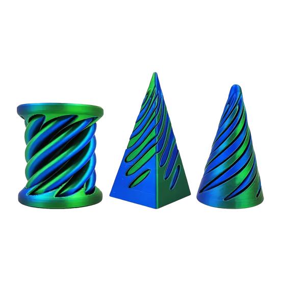 3Pcs 3D Printed Spiral Cone Figurine Impossible Passthrough Sculpture Vortex Thread Illusion Stress Relief Mini Spiral Pyramid Cylinder Fidget Toy 3pcs
3Pcs 3D Printed Spiral Cone Figurine Impossible Passthrough Sculpture Vortex Thread Illusion Stress Relief Mini Spiral Pyramid Cylinder Fidget Toy 3pcs