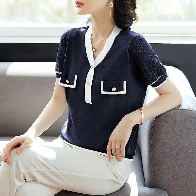 Summer T Short-sleeved Women s Tops Fashionable Summer New Loose Slimming Ice Silk Sweate 3XL
Summer T Short-sleeved Women s Tops Fashionable Summer New Loose Slimming Ice Silk Sweate 3XL