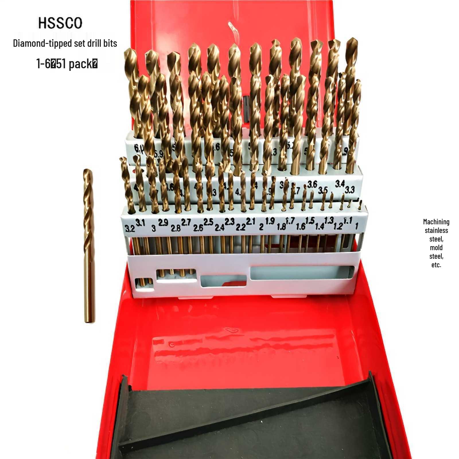 Stainless Steel Twist Drill Bit Set for Metal and Aluminum, Super Hard, Hand Drill, Straight Shank, Sizes 1-10.
Stainless Steel Twist Drill Bit Set for Metal and Aluminum, Super Hard, Hand Drill, Straight Shank, Sizes 1-10.