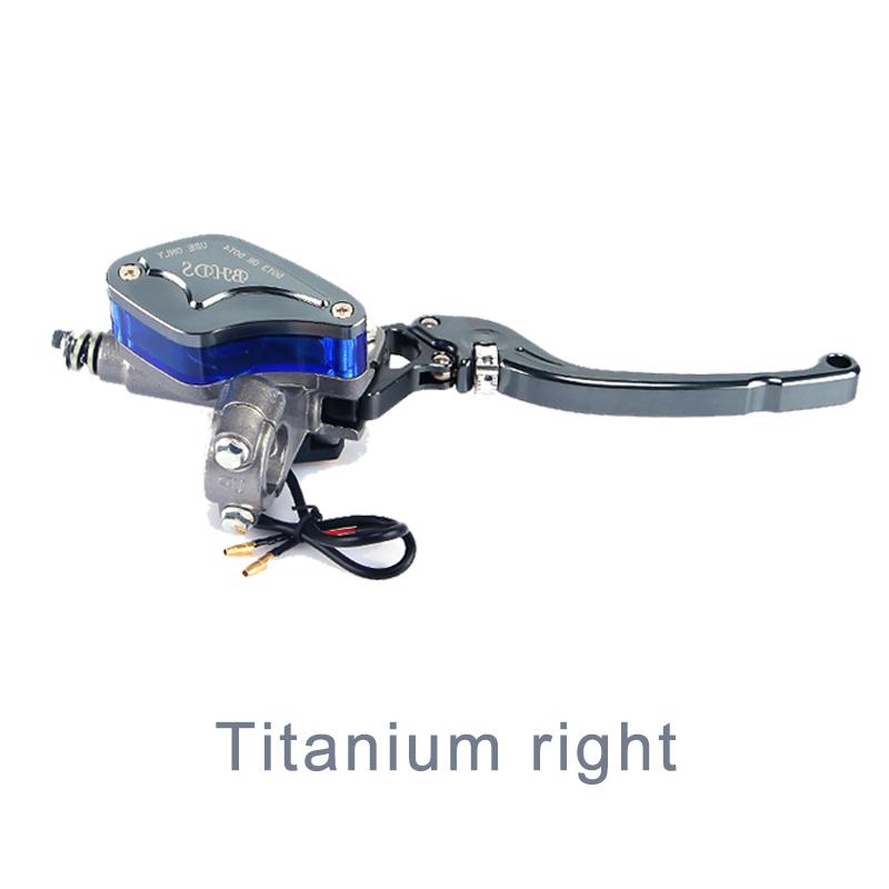 Ручка ручного тормоза с ЧПУ для электрического скутера Citycoco, электрического мотоцикла, трехколесного велосипеда, модификации насоса дискового тормоза Titanium right
Ручка ручного тормоза с ЧПУ для электрического скутера Citycoco, электрического мотоцикла, трехколесного велосипеда, модификации насоса дискового тормоза Titanium right