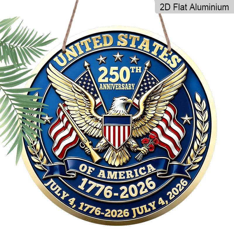 2D Flat Retro Aluminum Wall Decor, Multiple Sizes, Commemorating The 250th Anniversary of American Independence, Premium Eagle Design, Suitable for 20*20cm
2D Flat Retro Aluminum Wall Decor, Multiple Sizes, Commemorating The 250th Anniversary of American Independence, Premium Eagle Design, Suitable for 20*20cm