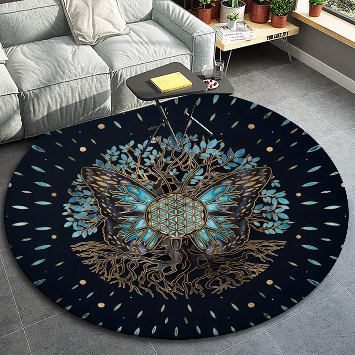 1pc Blue Butterfly Tree of Life Pattern Round Floor Mat, Non-slip for Living Room Bedroom Chair Carpets Home Decor Gifts, Home Decor Room De 80cm by 80cm
1pc Blue Butterfly Tree of Life Pattern Round Floor Mat, Non-slip for Living Room Bedroom Chair Carpets Home Decor Gifts, Home Decor Room De 80cm by 80cm
