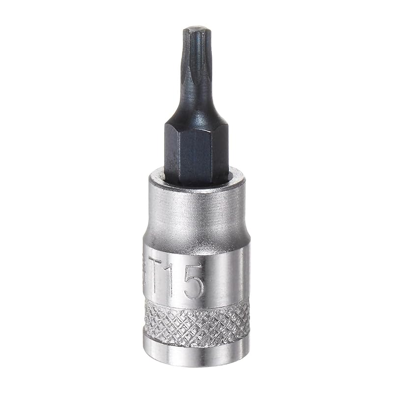 uxcell torx bit socket T15 solid star 1/4 drive 1.46 length S2 steel bit CR-V socket ratchet wrench slide bar for extension rod
uxcell torx bit socket T15 solid star 1/4 drive 1.46 length S2 steel bit CR-V socket ratchet wrench slide bar for extension rod