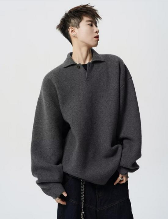 Unisex High-Density Thick Knit Sweater, Old Money Style, Small Lapel, Loose Fit, Polo Collar - Autumn/Winter Collection XL темно-сірий
Unisex High-Density Thick Knit Sweater, Old Money Style, Small Lapel, Loose Fit, Polo Collar - Autumn/Winter Collection XL темно-сірий