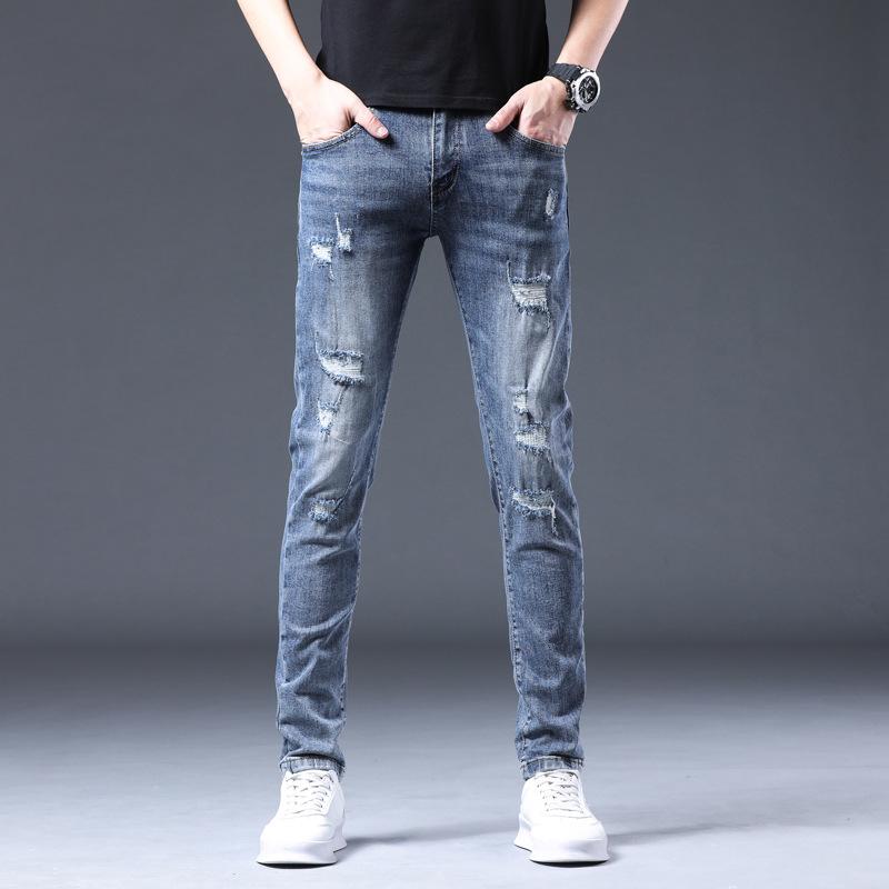 New Summer Jeans Slim Nine-point Stretch Casual Long Pants for Men 28 синій
New Summer Jeans Slim Nine-point Stretch Casual Long Pants for Men 28 синій