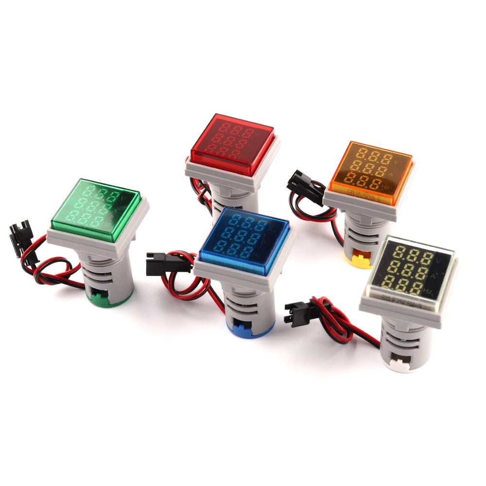 Square Digital Voltmeter Ammeter Hertz 22mm AC50-500V 0-100A 0-99Hz Amp Volt Hertz Voltage Tester Meter LED Pilot Lamp Light
Square Digital Voltmeter Ammeter Hertz 22mm AC50-500V 0-100A 0-99Hz Amp Volt Hertz Voltage Tester Meter LED Pilot Lamp Light