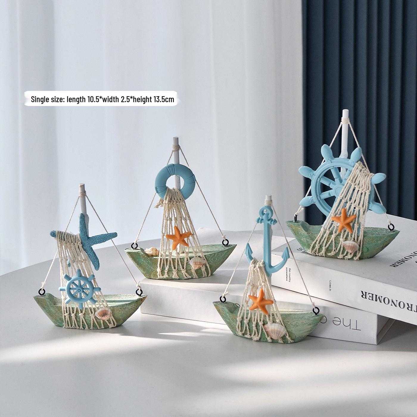 Mediterranean-Style Wooden Sailboat Figurines - Small Decorative Handicraft Ornaments
Mediterranean-Style Wooden Sailboat Figurines - Small Decorative Handicraft Ornaments