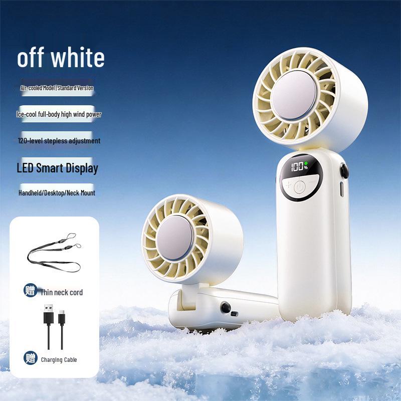 Handheld Mini Portable Fan with Long Battery Life, USB Charging, Cooling Ice Pack, and Foldable Design. 120-Speed High+Lanyard+LED Display
Handheld Mini Portable Fan with Long Battery Life, USB Charging, Cooling Ice Pack, and Foldable Design. 120-Speed High+Lanyard+LED Display
