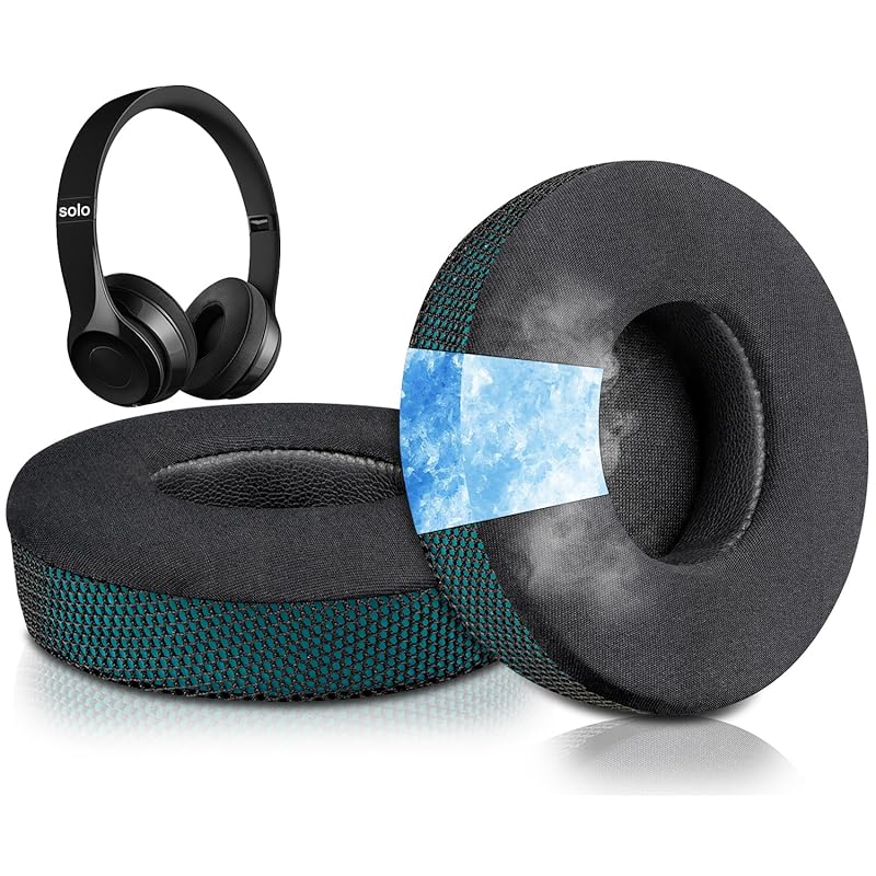 SoloWIT cooling gel pad ear pads Beats Solo 2 & 3 Wireless (B0534/A1796) for replacement pads head pad noise isolation high density foam thick pad
SoloWIT cooling gel pad ear pads Beats Solo 2 & 3 Wireless (B0534/A1796) for replacement pads head pad noise isolation high density foam thick pad