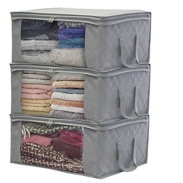 Non-Woven Wardrobe Storage Bag - Dustproof Cotton Quilt & Clothes Organizer Folding Box Thick Embossed Storage Bag
Non-Woven Wardrobe Storage Bag - Dustproof Cotton Quilt & Clothes Organizer Folding Box Thick Embossed Storage Bag