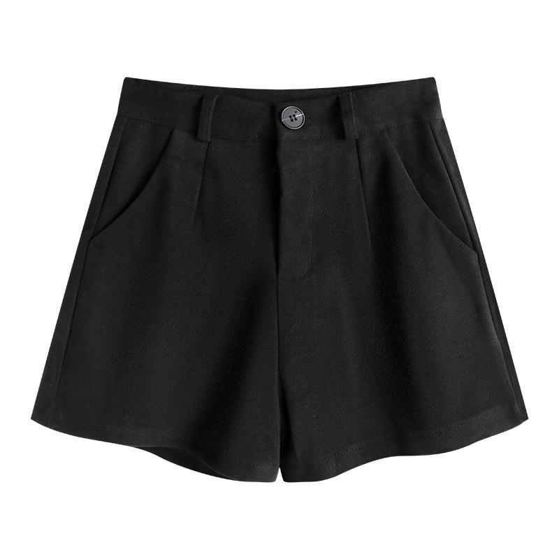 Women s Black Woolen High-Waist Straight Bootcut Shorts Slimming Petite A-line Wide Leg Pants for Autumn/Winter L
Women s Black Woolen High-Waist Straight Bootcut Shorts Slimming Petite A-line Wide Leg Pants for Autumn/Winter L