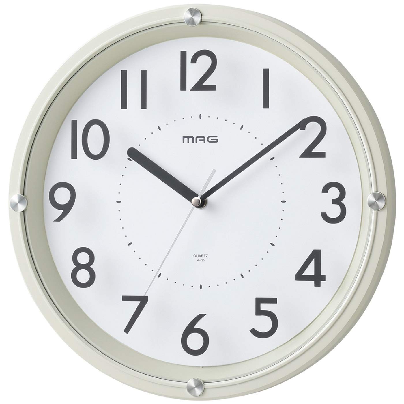MAG Wall Clock Analog Glass Hour Diameter Continuous Second Hand Ivory Non-Radio 30.2cm W-725IV-Z
MAG Wall Clock Analog Glass Hour Diameter Continuous Second Hand Ivory Non-Radio 30.2cm W-725IV-Z