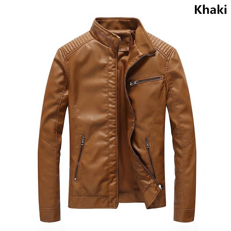Повседневная мужская кожаная куртка на весну и осень, тонкая кожаная куртка, мотоциклетная кожаная куртка, куртки из искусственной кожи для мужчин, тонкая куртка на молнии M хаки
Повседневная мужская кожаная куртка на весну и осень, тонкая кожаная куртка, мотоциклетная кожаная куртка, куртки из искусственной кожи для мужчин, тонкая куртка на молнии M хаки