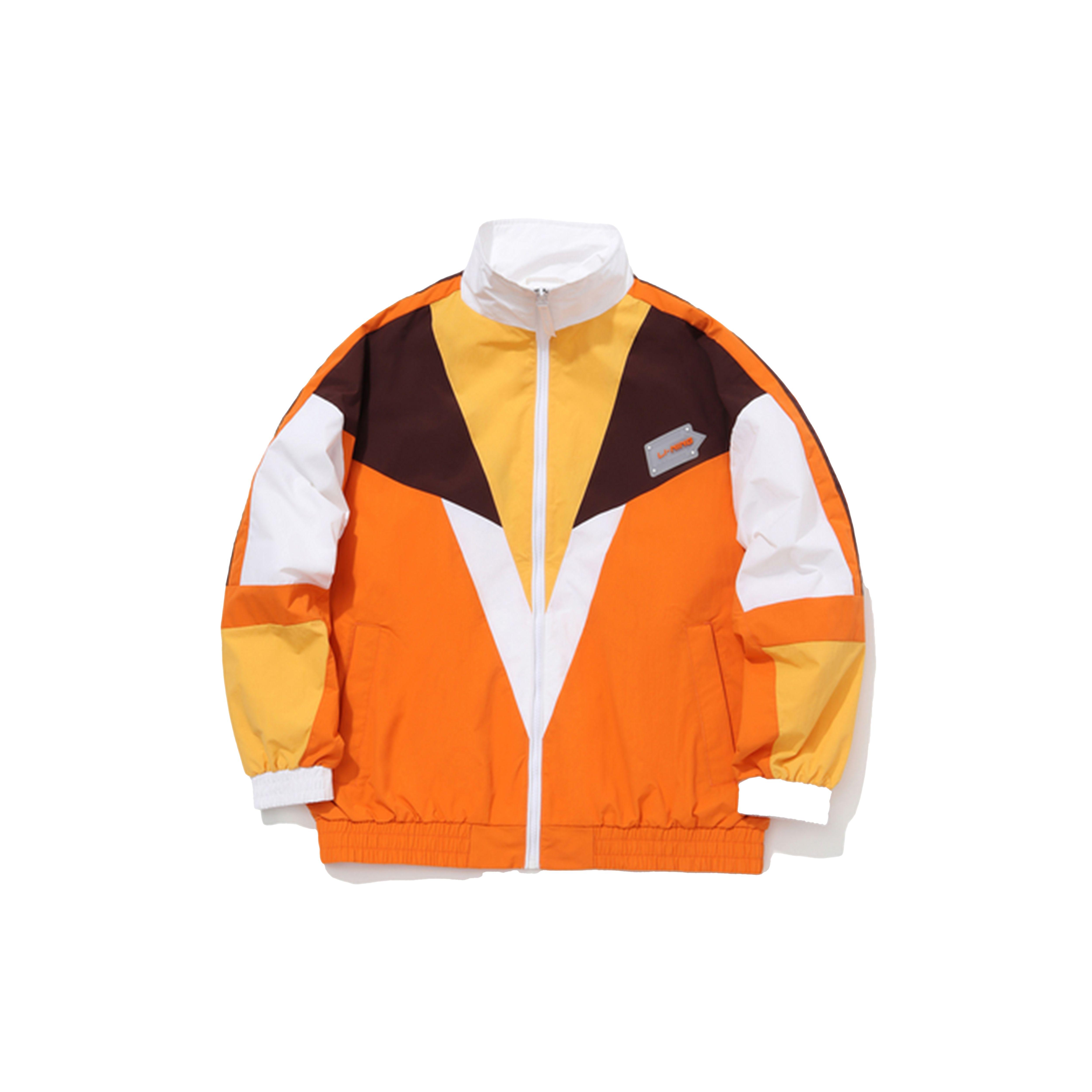 Li-Ning Cf Retro Series, свободная куртка с воротником-стойкой и цветными блоками, куртки унисекс, фейерверк, оранжевый AJDQ448-1
Li-Ning Cf Retro Series, свободная куртка с воротником-стойкой и цветными блоками, куртки унисекс, фейерверк, оранжевый AJDQ448-1