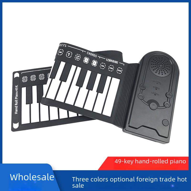 49-Key Silicone Portable Hand-Rolled Piano with Speaker - Children s Beginner Folding Electronic Keyboard
49-Key Silicone Portable Hand-Rolled Piano with Speaker - Children s Beginner Folding Electronic Keyboard
