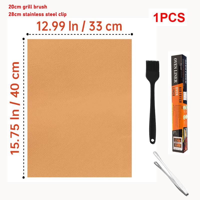 Grill Mat Set of 1/10-100% Non-Stick Reusable Mat Thick Heat Resistant for Gas Charcoal or Electric Grills - Easy to Clean Brown
Grill Mat Set of 1/10-100% Non-Stick Reusable Mat Thick Heat Resistant for Gas Charcoal or Electric Grills - Easy to Clean Brown