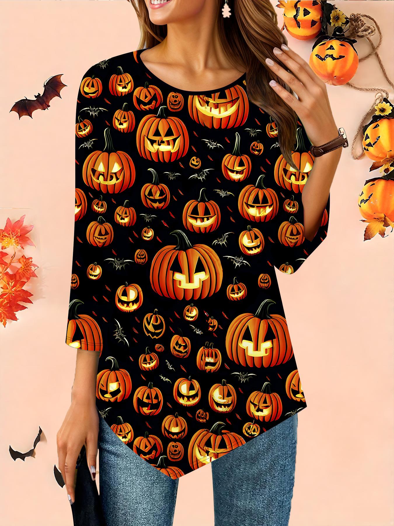 Женская свободная футболка с круглым вырезом и рукавом три четверти, 3D-рисунок на Хэллоуин, идеальный подарок на Хэллоуин и Рождество 8XL оранжевый
Женская свободная футболка с круглым вырезом и рукавом три четверти, 3D-рисунок на Хэллоуин, идеальный подарок на Хэллоуин и Рождество 8XL оранжевый