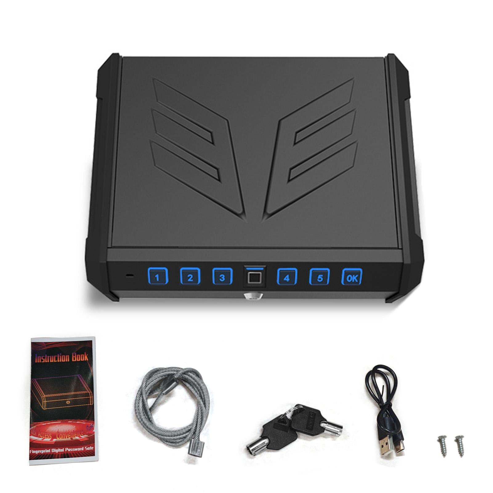 Gun Safe Box Biometric Fingerprint Key Password Access Portable Steel Security 8L Capacity G5 Thickened 5KG Seagull Wing
Gun Safe Box Biometric Fingerprint Key Password Access Portable Steel Security 8L Capacity G5 Thickened 5KG Seagull Wing