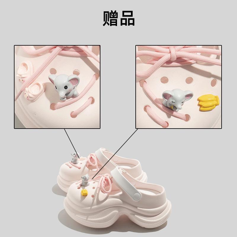 Summer DIY hole shoes wear slippers indoor and outdoor wear heightening bag head platform sandals 35
Summer DIY hole shoes wear slippers indoor and outdoor wear heightening bag head platform sandals 35