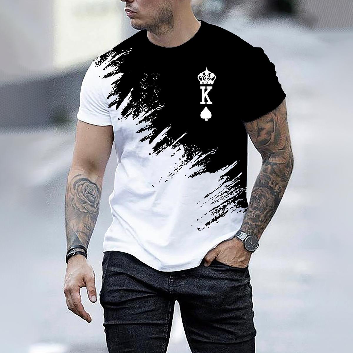 Летняя футболка с круглым вырезом, 3D градиентной буквой, принтом King , модная, повседневная, с коротким рукавом, мужская XS
Летняя футболка с круглым вырезом, 3D градиентной буквой, принтом King , модная, повседневная, с коротким рукавом, мужская XS