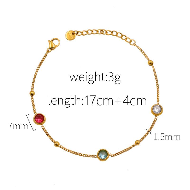 Non-Fading Color Zircon Blogger Bracelet Female, Simple And Fashionable Versatile Titanium Steel Jewelry
Non-Fading Color Zircon Blogger Bracelet Female, Simple And Fashionable Versatile Titanium Steel Jewelry