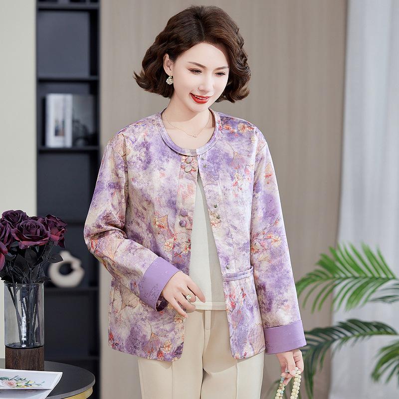 50s Mom Lightweight Printed Jacket for Middle-Aged and Elderly Women - Stylish Spring/Autumn Wide-Leg Style 2XL (105-120 jin) фиолетовый
50s Mom Lightweight Printed Jacket for Middle-Aged and Elderly Women - Stylish Spring/Autumn Wide-Leg Style 2XL (105-120 jin) фиолетовый