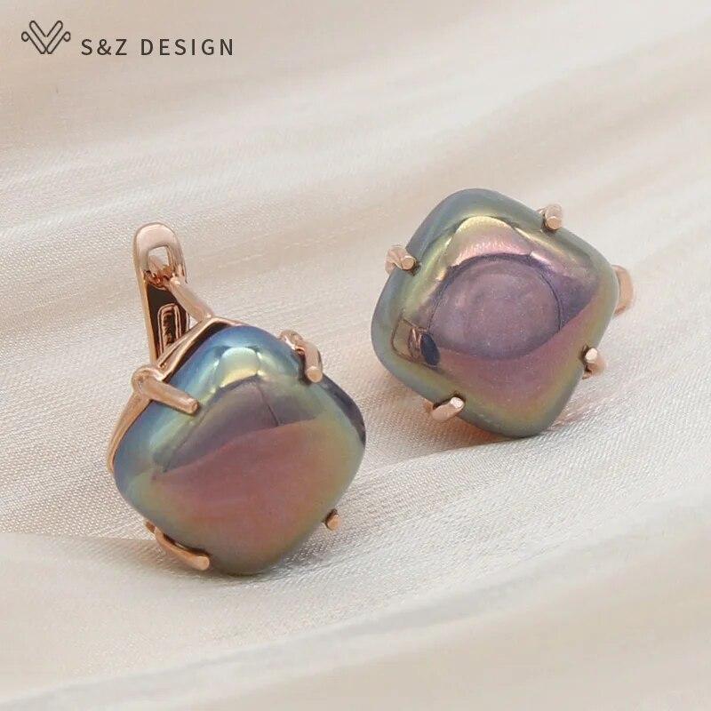 S & Z DESIGN новые модные элегантные квадратные красочные висячие серьги из розового золота 585 пробы для женщин и девочек, роскошные ювелирные изделия для свадебной вечеринки
S & Z DESIGN новые модные элегантные квадратные красочные висячие серьги из розового золота 585 пробы для женщин и девочек, роскошные ювелирные изделия для свадебной вечеринки