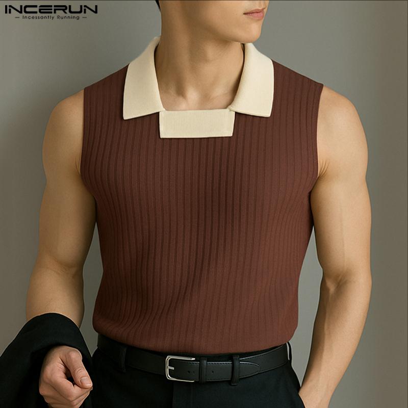 INCERUN Men Square Collar Sleeveless Stitching Rib Casual Tank Tops Undershirts S
INCERUN Men Square Collar Sleeveless Stitching Rib Casual Tank Tops Undershirts S