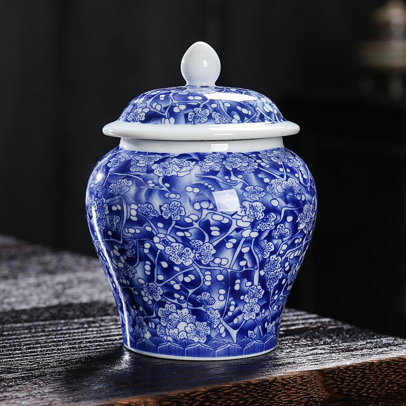 Blue and White Porcelain General Jar Sealed Tea Jar Ceramic Vase Household Candy Nut Coffee Beans Medicinal Herbs Storage Bottle
Blue and White Porcelain General Jar Sealed Tea Jar Ceramic Vase Household Candy Nut Coffee Beans Medicinal Herbs Storage Bottle
