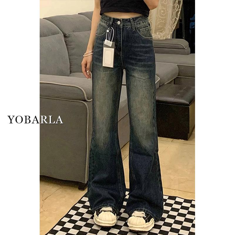 Plus Size Retro Blue High Waist Micro-Flare Jeans for Women - Autumn/Winter Slimming, Loose Fit, Pear-Shaped Long Pants 4XL
Plus Size Retro Blue High Waist Micro-Flare Jeans for Women - Autumn/Winter Slimming, Loose Fit, Pear-Shaped Long Pants 4XL