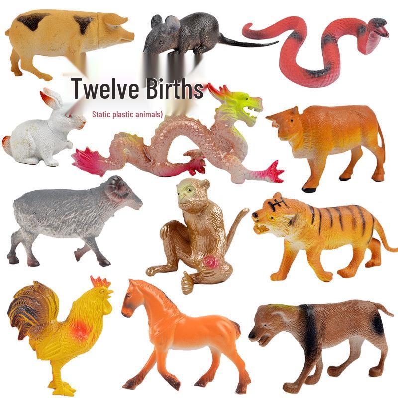Twelve Zodiac Animal Models - Drop-Resistant Plastic Toy Set for Early Education Small 12 Zodiac (643)
Twelve Zodiac Animal Models - Drop-Resistant Plastic Toy Set for Early Education Small 12 Zodiac (643)