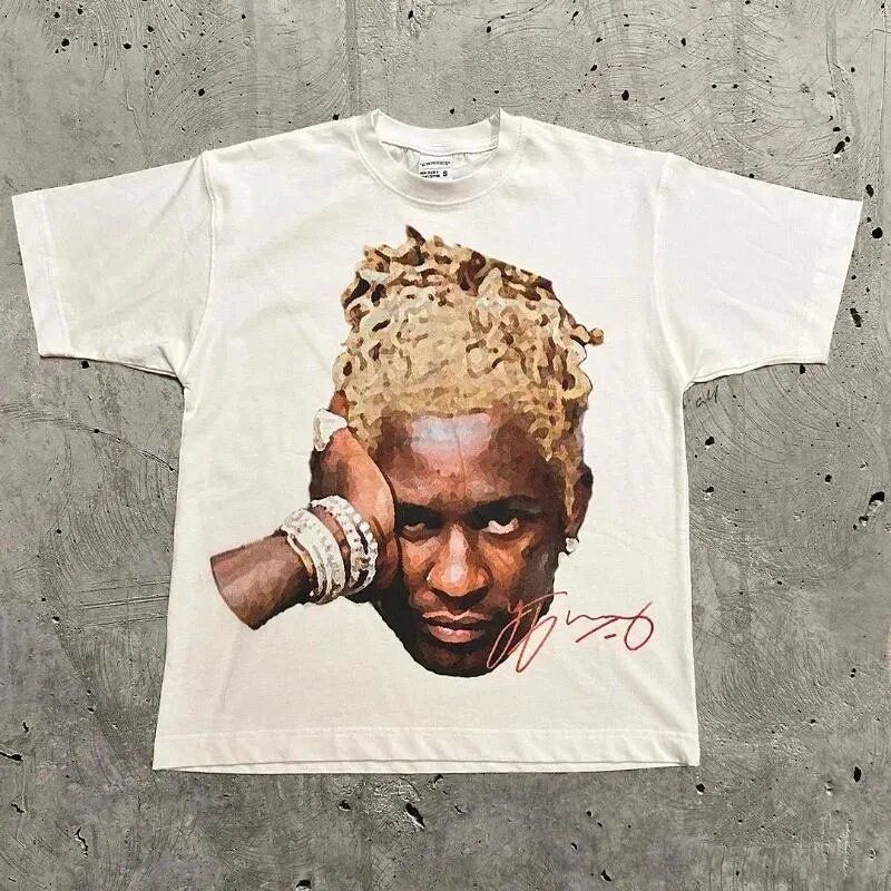 Mens Tshirt Trendy Portrait Print Short Sleeve Tshirt Y2k Gothic Harajuku Couple Loose Fit 4XL
Mens Tshirt Trendy Portrait Print Short Sleeve Tshirt Y2k Gothic Harajuku Couple Loose Fit 4XL
