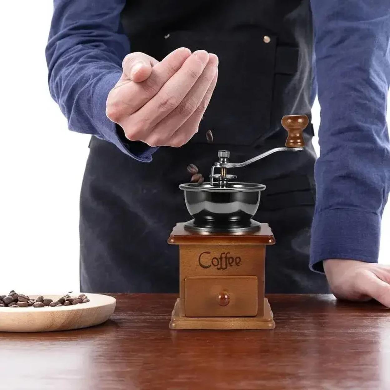 Manual Coffee Grinder - Classic Italian Style Hand Crank Mill with Adjustable Portable Multipurpose Bean Grinding Machine світло-коричневого кольору
Manual Coffee Grinder - Classic Italian Style Hand Crank Mill with Adjustable Portable Multipurpose Bean Grinding Machine світло-коричневого кольору