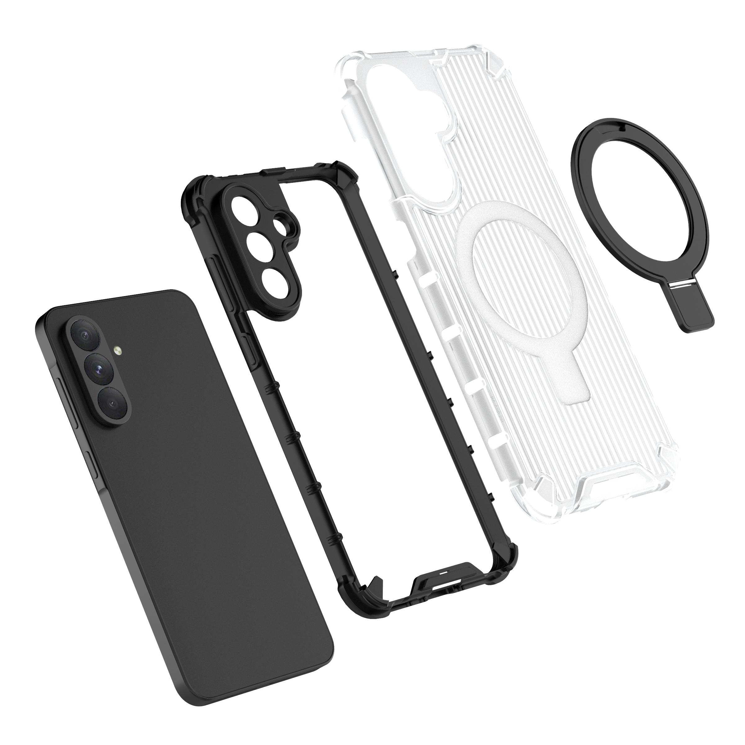 For Samsung Galaxy A56 5G Case with Kickstand PC+TPU Phone Cover Compatible with MagSafe Green
For Samsung Galaxy A56 5G Case with Kickstand PC+TPU Phone Cover Compatible with MagSafe Green