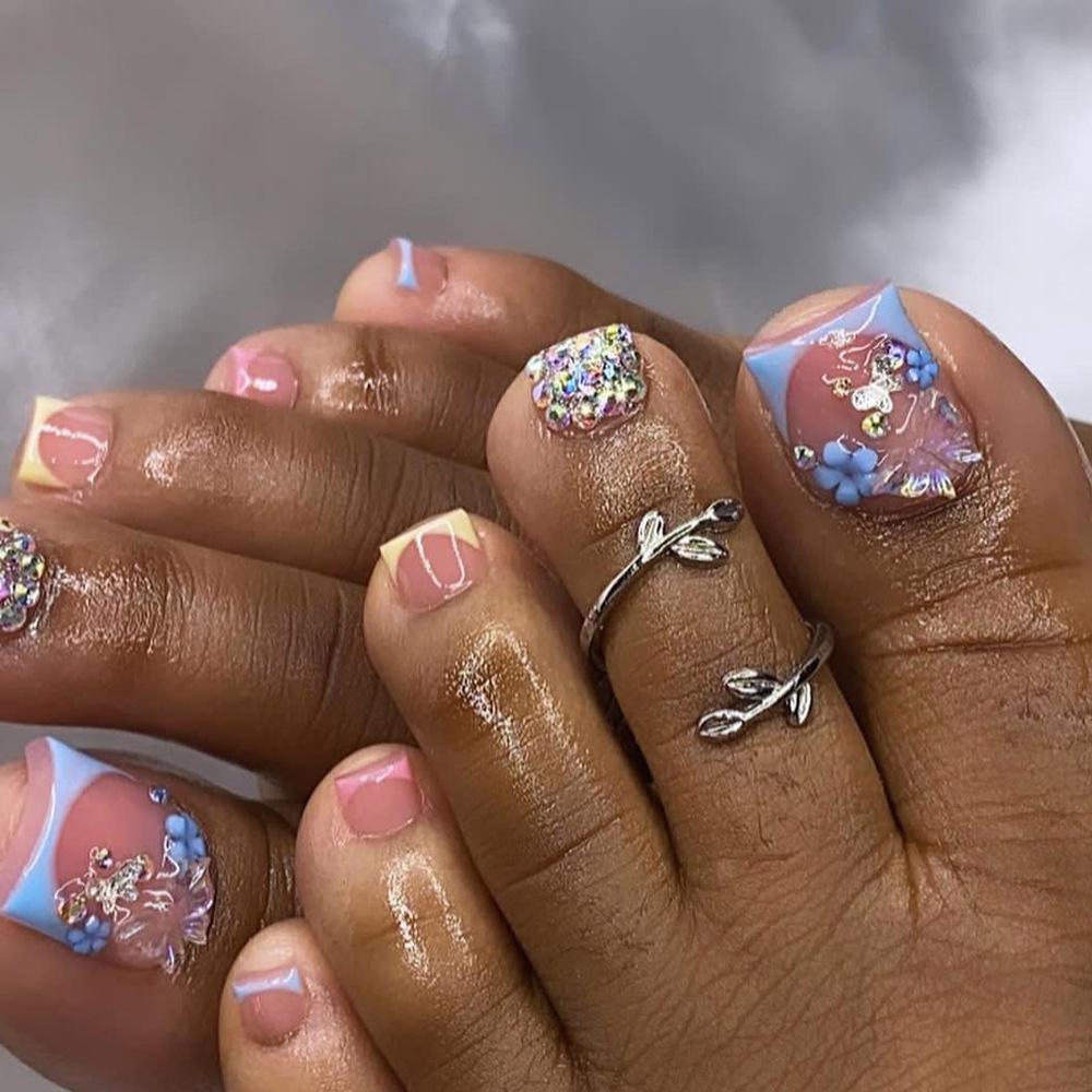 Butterfly Diamond Toe Nail Art - Short French Style Glue Kit JP3348
Butterfly Diamond Toe Nail Art - Short French Style Glue Kit JP3348