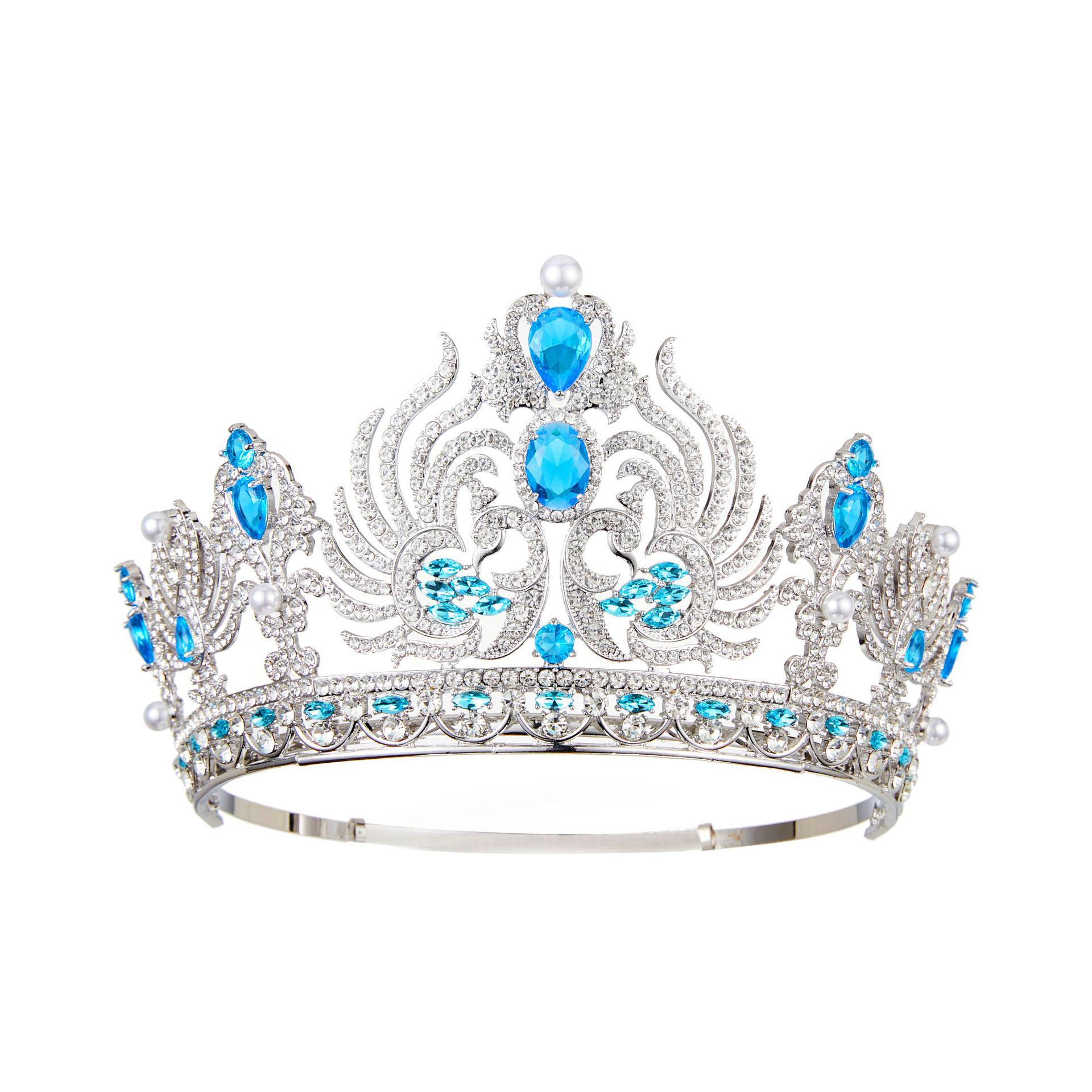 European & American Bride Tiara: Rhinestone Crown Hair Accessory for Performance & Catwalk
European & American Bride Tiara: Rhinestone Crown Hair Accessory for Performance & Catwalk