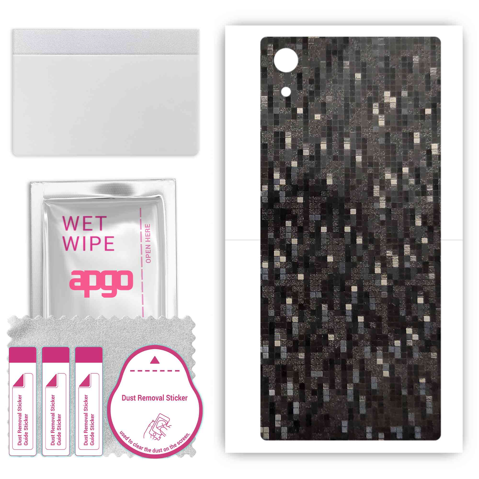 apgo Protective Skin Sticker for the back compatible with Sony Xperia XA1, Wrap Film, Foil, Vinyl - Pattern Carbon Black Pixel
apgo Protective Skin Sticker for the back compatible with Sony Xperia XA1, Wrap Film, Foil, Vinyl - Pattern Carbon Black Pixel