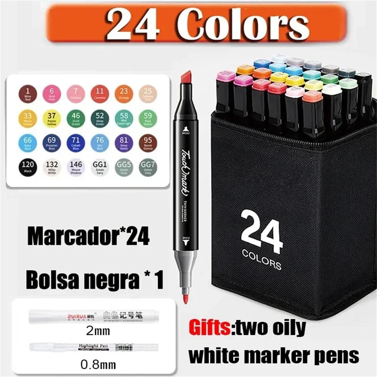 Double-headed Marker Sketch Pens Permanent Based Artist Markers with Case Coloring Drawing Sketching Card Making Illustration
Double-headed Marker Sketch Pens Permanent Based Artist Markers with Case Coloring Drawing Sketching Card Making Illustration