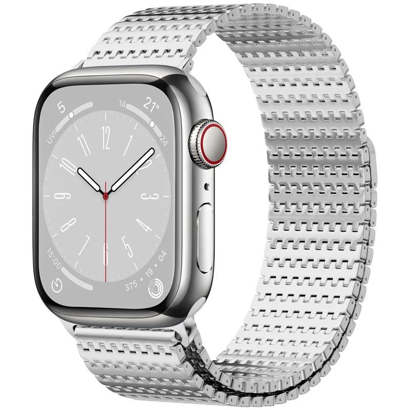 Metal Magnetic Loop Strap For Apple Watch Ultra 49mm Band 11 10 9 8 7 6 5 45mm 44mm 42mm 46mm Milanese Stainless Steel Bracelet Ultra 3-2-1 49mm
Metal Magnetic Loop Strap For Apple Watch Ultra 49mm Band 11 10 9 8 7 6 5 45mm 44mm 42mm 46mm Milanese Stainless Steel Bracelet Ultra 3-2-1 49mm