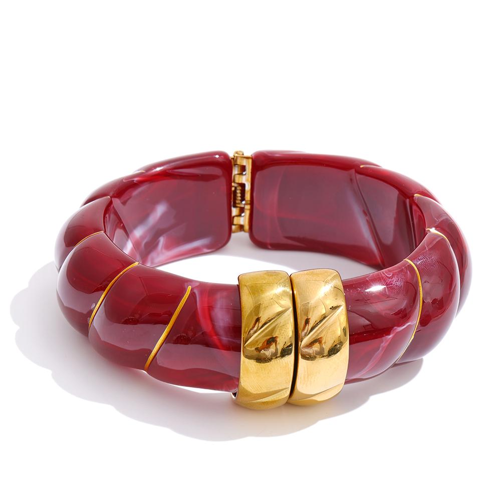 Yhpup Exclusive Multi-Color Acrylic Resin Wide Statement Bracelet Bangle Stainless Steel Autumn Winter Sweater Wrist Jewelry
Yhpup Exclusive Multi-Color Acrylic Resin Wide Statement Bracelet Bangle Stainless Steel Autumn Winter Sweater Wrist Jewelry